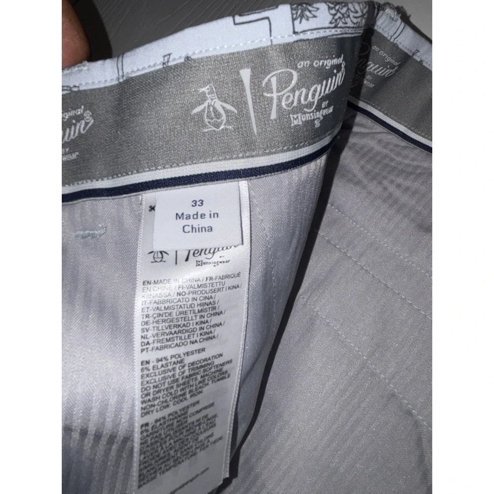 Original Penguin Mens Short Size 33 Heritage Beach Club Gray 8 Inch Inseam